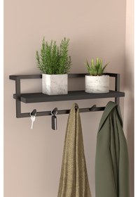 Resim Aju Portmanto Duvar Askılığı Modern Metal Askılık Hol Koridor Mutfak Banyo Havlu Elbise Anahtar Askısıı Antrasit 
