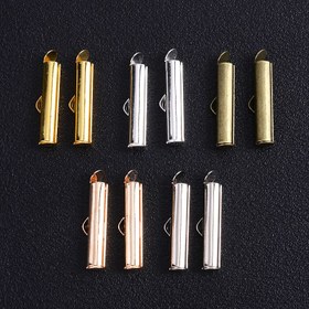 Resim 50 adet Tüp Zincir Bağlantı Elemanı Sıkma Ucu Kaydırıcı Toka Alaşım Metal Takı Aksesuarları Yapımı Kolye Bilezik Bağlantı Elemanları Şirin İş Malzemeleri 13/16/20/25mm 