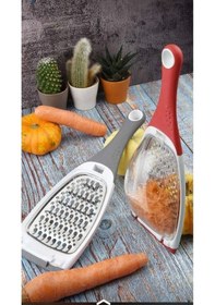 Resim Pratik Uzun Saplı Çift Yönlü Hazneli Rende Sarımsak ,zencefil ,meyve Ve Sebze Öğütücü Rende Royaleks Çok Renkli 