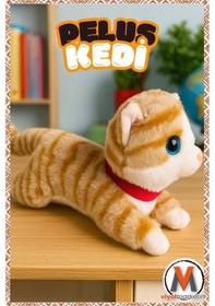 Resim Sevimli Peluş Yavru Kedi 35 Cm Sesli Miyavlayan Oyuncak Uyku Ve Oyun Arkadaşı 4 Renk Seçeneği Sarı 