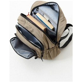 Resim Paul Brand Kadın 3 Bölmeli Haif & Geniş Hacimli Suya Dayanıklı Klinkır Kumaş Günlük Sırt Çantası Mat1109 Kahve 