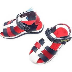 Resim Şirin Bebe Şirinbebe Ortopedik Taban Lacivert-beyaz Renk Bantlı Tokalı Erkek Çocuk Sandalet Lacivert-beyaz 