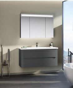 Resim Orka Varna 100 Cm Mdf Mat Antrasit Banyo Dolabı Takımı Çok Renkli 