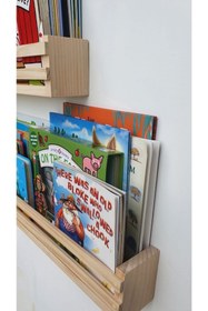 Resim EMTA 2 Li Ahşap Natürel Raf 50 Cm 
