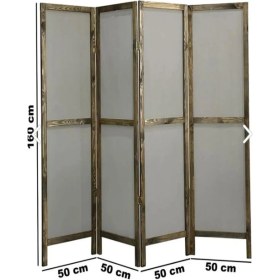Resim Aşkın Parti Evi Paravan Seperatör Orta Çıtalı 4 Kanatlı En 200CM Yükseklik 160CM Panel Kumaş Paravan 