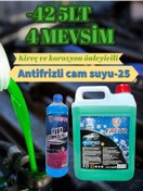 Resim FREYR 4Mevsim Yeşil Antifriz -42C° 5LT-4Mevsim Antifrizli Oto Cam Suyu -25C° 1LT 