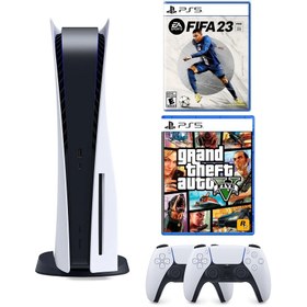 Resim Sony Playstation 5 Disk li + 2. PS5 DualSense Kol + Fifa 23 + GTA 5 (ithalatçı Garantili) 