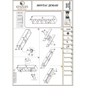 Resim Kenzlife kitaplık beril 188*030*020 byz tekerlekli mutfak dolabı banyo ofis ayakkabılık kiler 