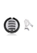 Resim Ximistore9 Yeni Tip Doğal Manyetik Kirpikler Seti - 4 Adet Kirpik + Beyaz Elma Tutucu, Glue Ve Eyeliner Gerektirmeyen Kolay Uygulama 