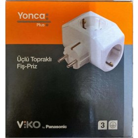 Resim Viko 3'Lü Golyat Yonca Plus Priz(Topraklı) 