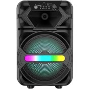 Resim Qedii 20W 2400 Mah Mikrofonlu Led Işıklı Taşınabilir Bluetooth Hoparlör Bts-410 