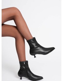 Resim Anaira Kadın Siyah Topuklu Bot Siyah 