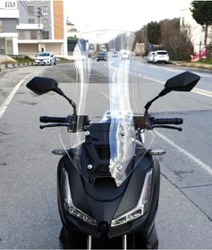 Resim Motocam Skyjet Rivero 125 Ön Cam 2024-2026 Model 57cm Şeffaf Renkli 4mm Sportif 