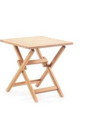 Resim Rehome Truva 90X90 cm Iroko Katlanabilir Kare Bahçe Balkon Mutfak Teras Masası 