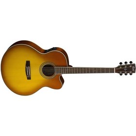 Resim Cort Cj5X-Hbs Elektro Akustik Gitar Jumbo Cutaway Honey Burst 