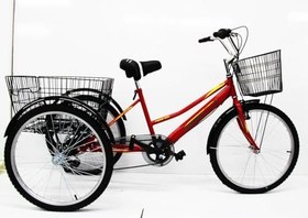 Resim Dorello Cargo Bisikleti Kırmızı Model Pazar Bisikleti Dorello Bisiklet Kırmızı Bisiklet 