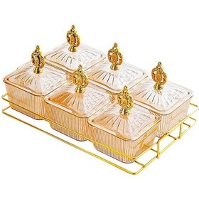 Resim Suntek Çerez Servis Kaseleri Tatlı Kurabiyeler İçin Kapaklı 