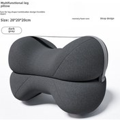 Resim Qingmipy Yüksek Kaliteli Hafıza Köpük Ayak Yükseltme Yastığı - Gebe, Yaşlı Ve Fraktürlü Kişiler İçin - Kan Dolaşımını İyileştirir, Ağrıyı Azaltır - 28x20x20 Cm Antrasit Sweatshirt Kumaşı 