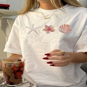 Resim Kadınlar için Retro Geometrik Baskılı Kısa Kollu Tişört - Yumuşak Yuvarlak Yaka Yazlık Günlük Üst, Makinede Yıkanabilir Normal Kalıp Tee, Bayan T-Shirtleri 