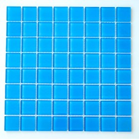 Resim MozaiKristaL Havuz, ve yaşam alanlarının tüm yüzeyleri için 38x38mm A.Mavi Kristal Mozaik ( 1 m2 Fiyatıdır ) 