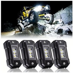 Resim Tongdashop Bilgisayar Kontrollü 4lü Off Road Aracı Kazıcı Su Toz Geçirmez Yüksek Parlaklık Chassis Lights 
