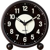 Resim Archive Çalar Saat Aydınlık 4 Inçyuvarlak Sessiz Analog Masa Saati Geçmeyen, Yatak Odası Için Yüksek Alarmla Çalıştırılır (Yurt Dışından) 