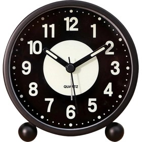 Resim Archive Çalar Saat Aydınlık 4 Inçyuvarlak Sessiz Analog Masa Saati Geçmeyen, Yatak Odası Için Yüksek Alarmla Çalıştırılır (Yurt Dışından) 