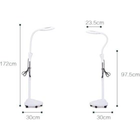 Resim Normadia Loop Lamba Ayaklı 5x LED Işıklı Büyüteç, Pratik ve Şık Tasarım 