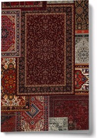 Resim Etnik Kolaj Serisi 2 - Bordo Mini Defter Çok Renkli 