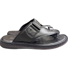 Resim Pierre Cardin Parmak Arası Puflu Taban Deri Erkek Terlik 