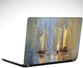 Resim Soyut Yelkenliler Laptop Sticker 19 inch (40,5X27CM) 