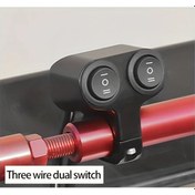 Resim Hightower Üç Kablolu Çift Anahtarlı Motosiklet Şalteri, Çok Fonksiyonlu, Dayanıklı Ve Kolay Kullanım 