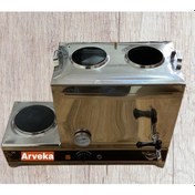 Resim Iki Demlikli Pleytli 25 Lt Çay Kazanı-Semaver-Kahveci Kazanı 
