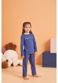 Resim Modadua Pjs 28082 Çocuk Pijama Takım Mavi 