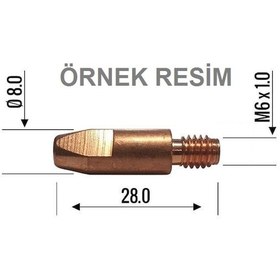 Resim Magmaweld Kaynak Kontak Meme Ucu M6X0,8Mm - 20 Adet 