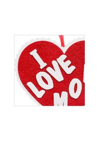 Resim I Love Mom Simli Eva Sarkıt Kalp Süs - 32 Cm 