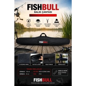Resim Outdoorun Fıshbull 3 Gözlü 140 cm Kamış ve Olta Taşıma El Çantası 
