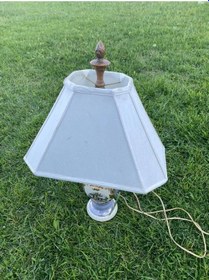 Resim Aşıklar Motifli Porselen Abajur 63 CM 