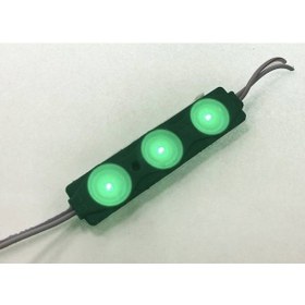 Resim 12 Volt 1.2 Watt 3’lü Mercekli 2835 Modül Led Yeşil - 10 Adet 