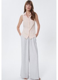 Resim Stella Pulvis Pudra Kolsuz Slim Fit Gömlek Pudra 