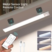 Resim Karartılabilir LED Hareket Sensörlü Işık - 3 Renk Sıcaklığı, Uzaktan Kumanda, Manyetik USB Şarj Edilebilir, Dolaplar, Mutfaklar ve Daha Fazlası için Pil Gücünde 