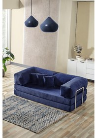 Resim Legom Stil Aktivite Koltuğu Yatak Olabilen Çok Amaçlı Kanepe Mavi Mavi 