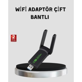 Resim Erdo Ticaret 1200 Mbps Dual Band Wifi Adaptör - 5.8g & 2.4g Çift Antenli 