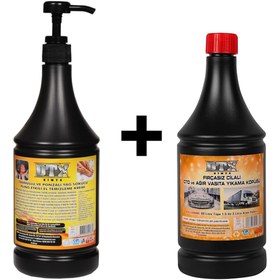Resim Dtx Kimya Kumlu El Temizleme Kremi Sabunu 1 kg & Oto Motor Ve Tır Yıkama Ilacı 1 Litre 