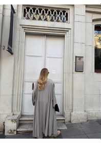 Resim Bonacosa Kadın Viskon 3 Lü Takım Kimono + Beli Lastikli Salaş Pantolon + Sıfır Kol Kolsuz 8 Renk Vizon 