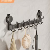 Resim Jiayun Modern Kapı Üstü Kanca - Güçlü Yapıştırıcı, Matkap Gerektirmeyen Kurulum, Krom Kaplama, Banyo Depolama Rafı 