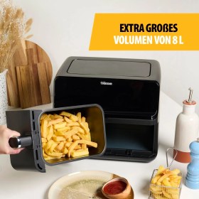 Resim Tristar Dijital Sıcak Hava Fritözü Çift Sepetli - 2 x 4 L Kapasite - 2700 W - 8 Program - Sepet Başına Sıcaklık Ayarlanabilir, Siyah, FR-9026, Siyah 