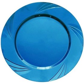Resim Kullan At Parti Davet Sunum Servis Plastik Sert Mika Tabak - 26 Cm. - Turkuaz - 6 Adetlik Paket 