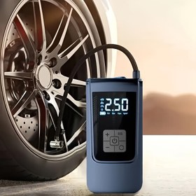 Resim Acil durum aydınlatması, LED ekranı olan taşınabilir çok fonksiyonlu kablosuz hava pompası, arabaların lastiklerini, motosikletlerin lastiklerini, bisikletlerin lastiklerini, topaları şişirmek ve açık hava sporları ve boş zaman etkinlikleri için uygundur. 
