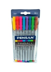 Resim Triball 1.0 Tükenmez Kalem 8'li Çok Renkli 